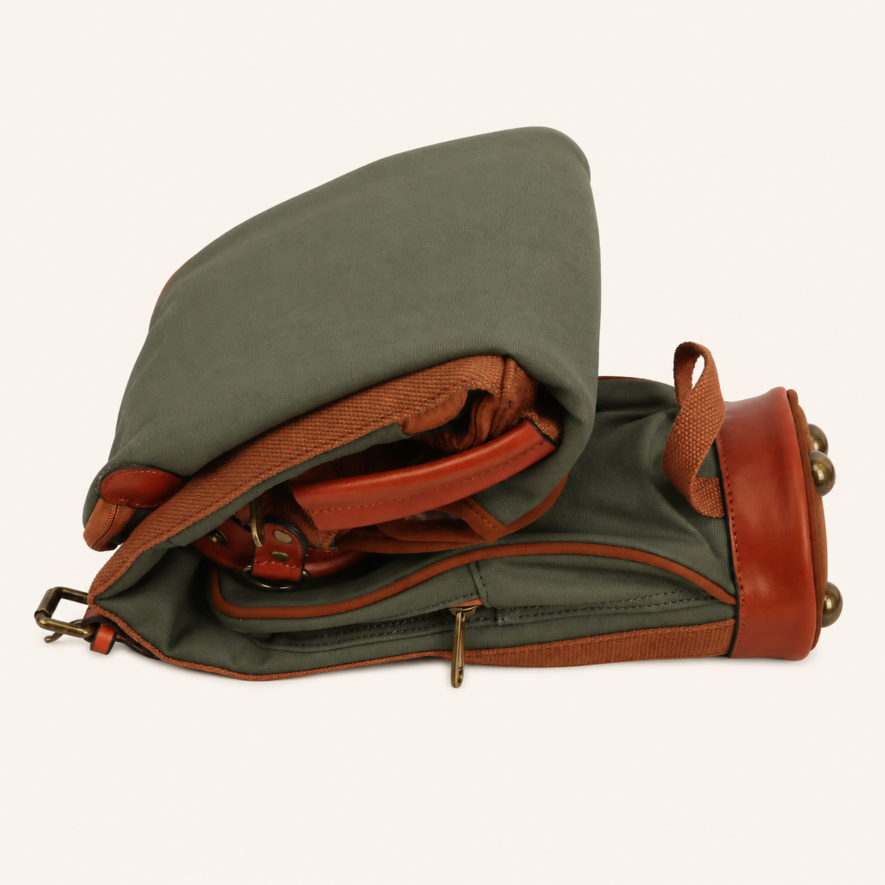 Sac de Golf Vintage "Héritage" – Toile & Cuir par Auguste & Green