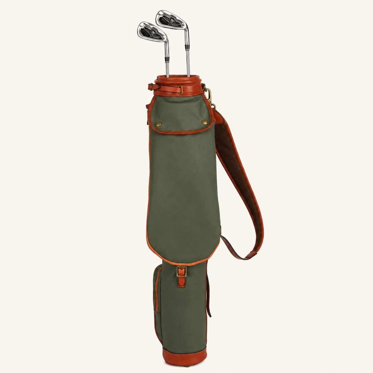 Sac de Golf Vintage "Héritage" – Toile & Cuir par Auguste & Green