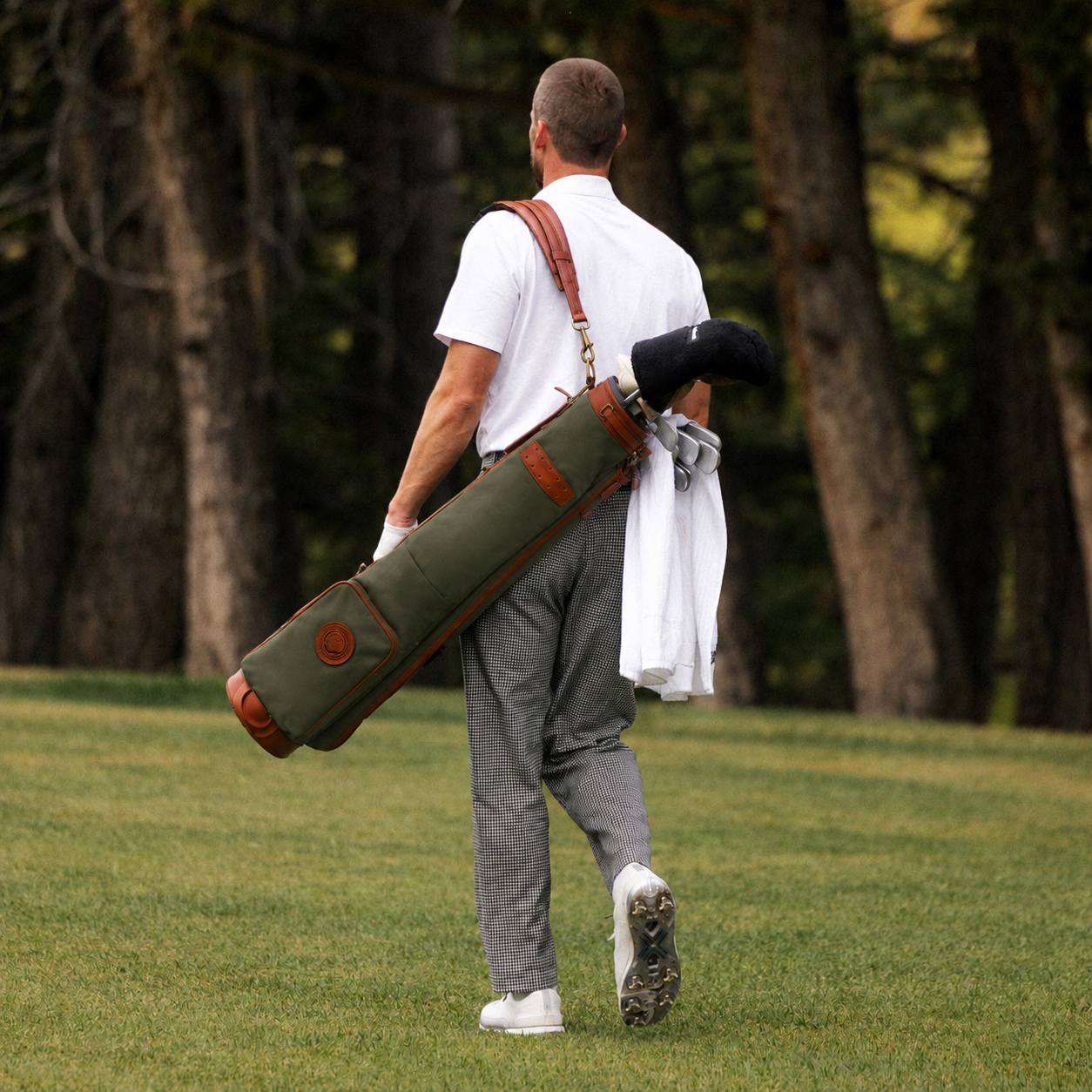 Sac de Golf Vintage "Héritage" – Toile & Cuir par Auguste & Green